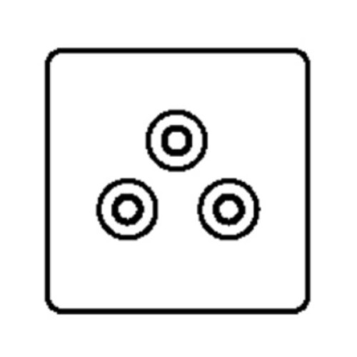 5A 3 Pin Unswitched Socket (round pin)