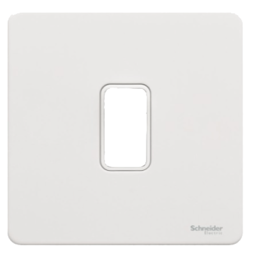 Schneider Screwless Grid White Metal