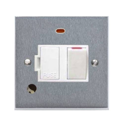 13A Switched Fuse Spur with Neon & Cord Outlet