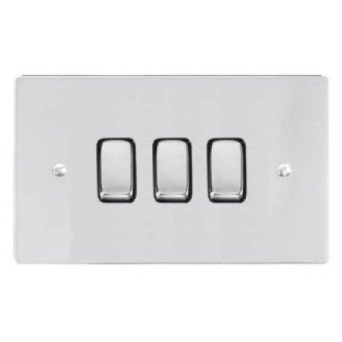 3 Gang 2 Way 20A Rocker Grid Switch (Stylist)