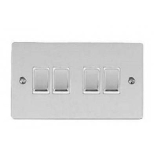 4 Gang 2 Way 20A Rocker Grid Switch (Stylist)