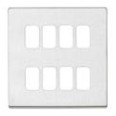 MK K3498ALM 8 Module Front Plate For Metal Clad (8 Gang Grid Cover Plate)