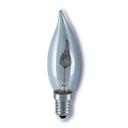 3W Flicker Candle ES Clearl Lamp