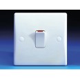1 Gang 20AX Double Pole Switch with Flex Outlet Moulded White Plastic Schneider GU2013