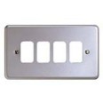 MK K3494ALM 4 Module Front Plate For Metal Clad (4G Double Grid Cover Plate)