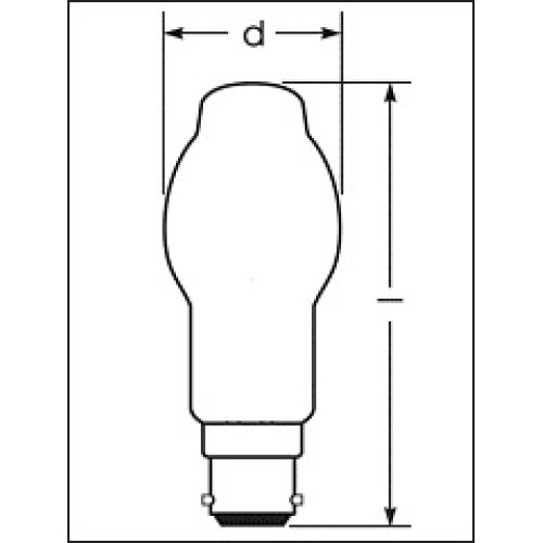 60W 240V Halogen A BC Frosted Lamp