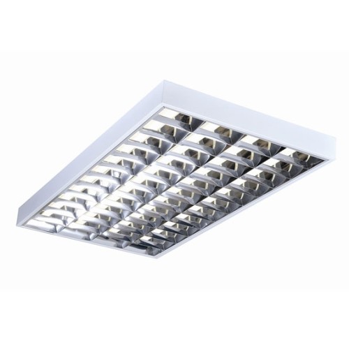 4 x 36W T8 High Frequency Fluorescent Fitting in White, 600x1200mm CAT2 HF Surface Mounted