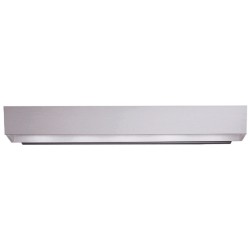 Fabbian Style Aluminium Up and Down Wall Light Pamio Design with Satin Glass 
