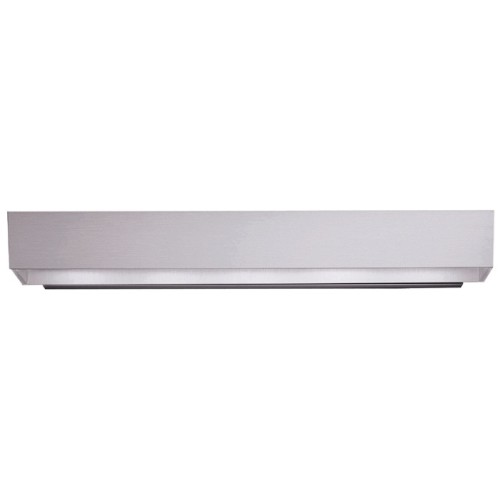 Fabbian Style Aluminium Up and Down Wall Light Pamio Design with Satin Glass