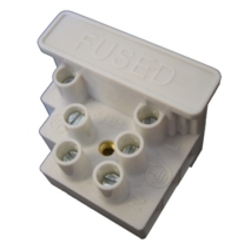 In-Line Fuse Holder, brass block with brass slotted head terminal screws
