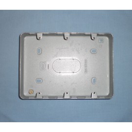 MK K8895ALM Aluminium Surface Box for 9 and 12 Grid Modules 40mm (Grid Plus Metal)