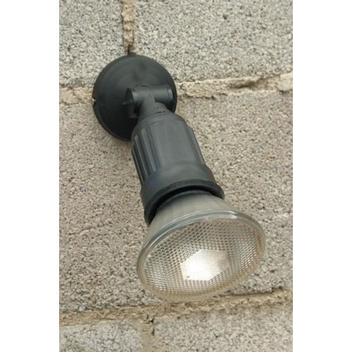 Surface Outdoor Wall Spotlight in Black with Adjustable Head IP44 rated