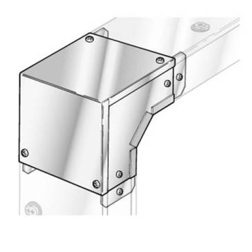 90° 4 X 2 Galvanised White External Cover Bend - Heavy Duty Cable Trunking Bend