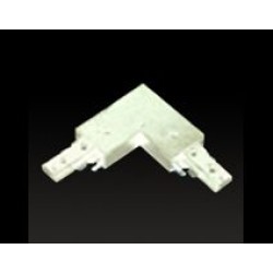 Track L Connector With Power Feed White