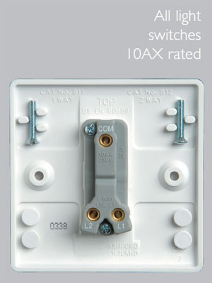 BG Nexus White Plastic Switches and Sockets - More features - All Light Switches are 10AX rated