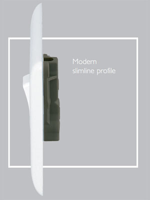 BG Nexus White Plastic Switches and Sockets - More features - Modern slimline profile