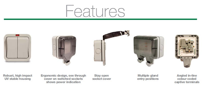 BG Nexus Storm Switches and Sockets - Features