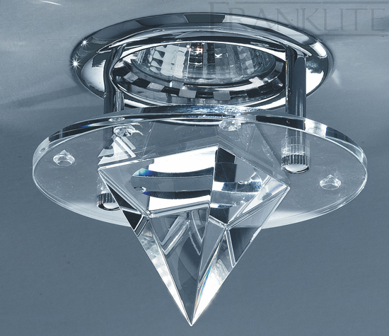 Franklite RF243 Chrome and Crystal Recessed Downlight