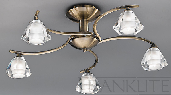 Franklite Twista FL2163/5 5 Lamps Ceiling Fitting