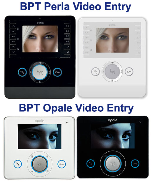 Customizable Door Entry System with Video (the BPT Perla / Opale video door entry monitors)