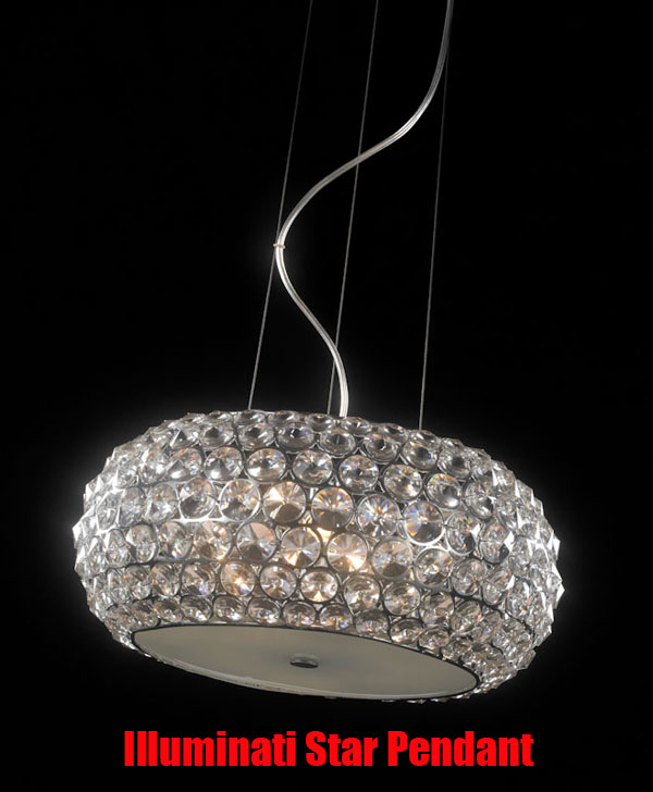 Illuminati Star Chrome with Crystal Pendant Light (35cm Diameter) (our code: ILX226)