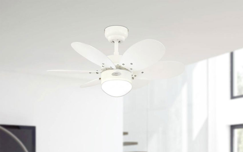 Westinghouse Turbo II White Ceiling Fan - three speeds and summer/winter switch ventilation