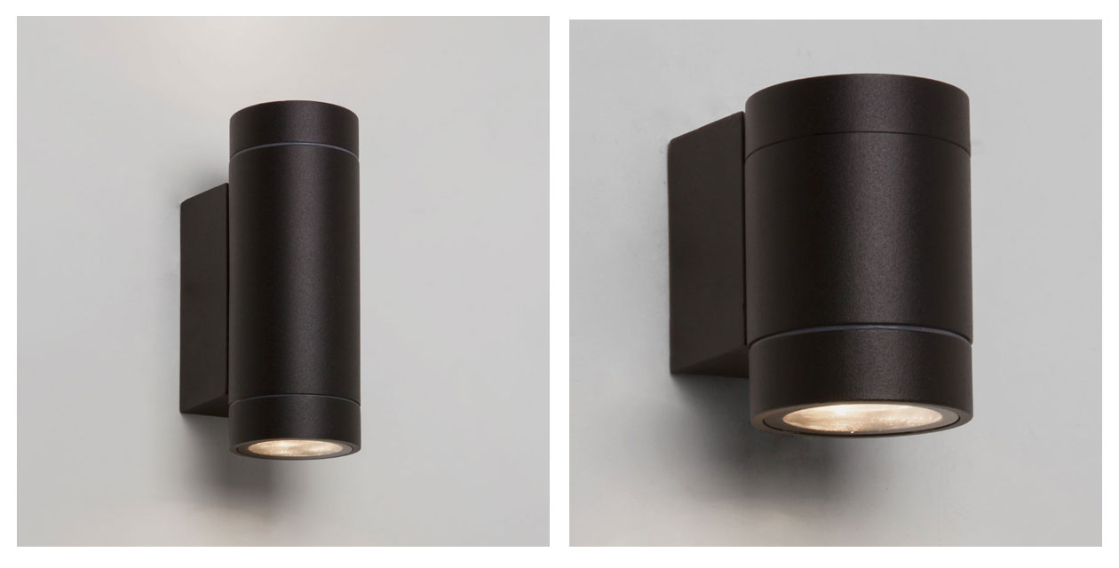 The Dartmouth range - Dartmouth IP54 single LED lamp in grey or black, and the Dartmouth Twin LED Up-Down textured black or painted silver wall light - 1000h salt-spray testing.