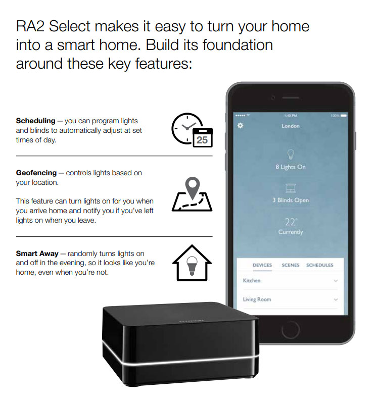 The RA2 Select from Lutron a smart home system for modern living