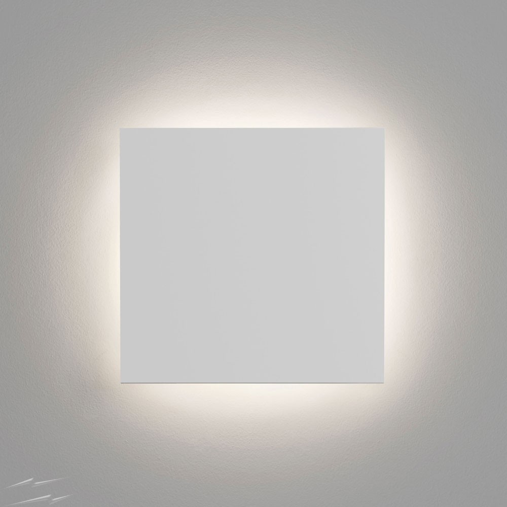 Eclipse Square 300 LED White Plaster Wall Light coming in 2700K and 3000K - warm white