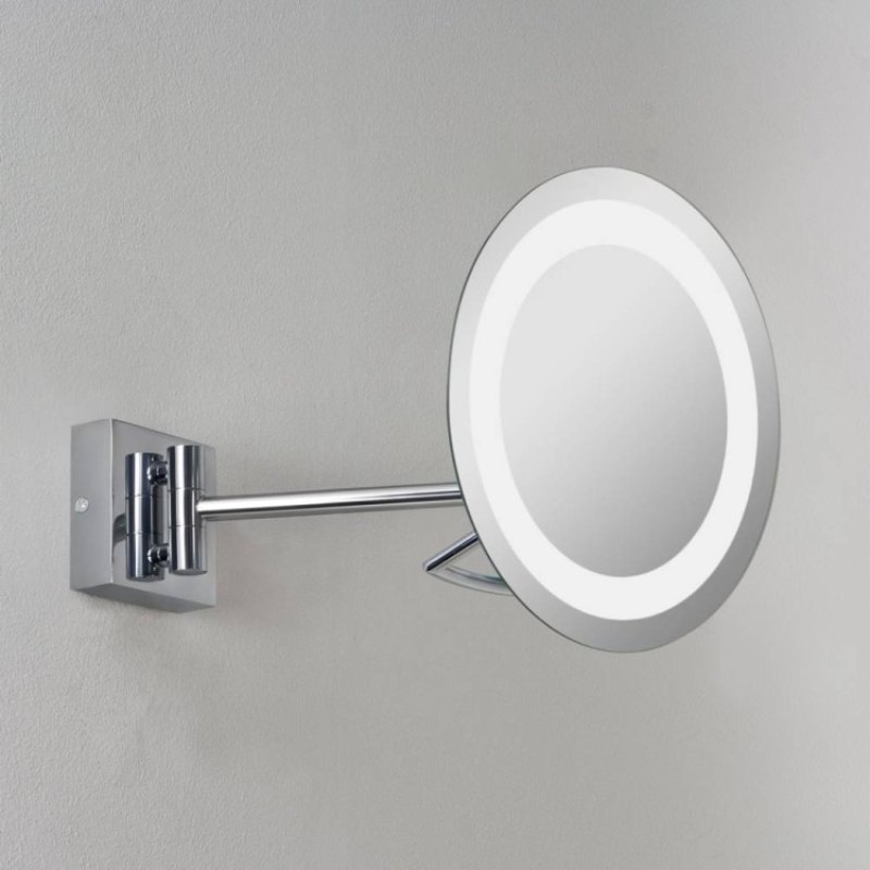 Gena Plus Round Bathroom Mirror Light in Polished Chrome - Pay Less for your High Quality Bathroom Wall Lights at Sparks