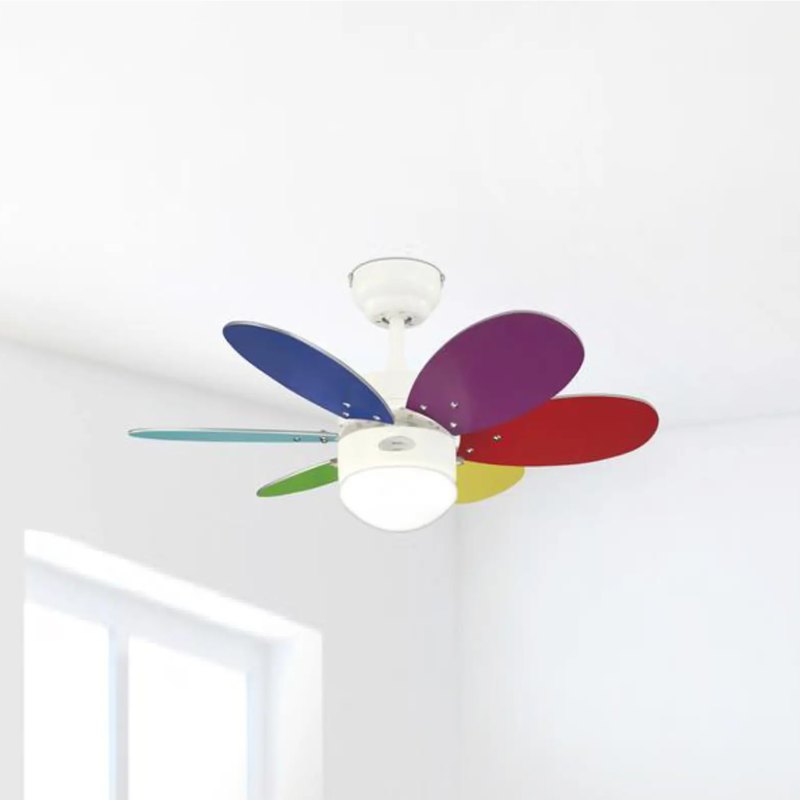 You will love this perfect ceiling fan, for it can be used both during summer and winter days, and if you want to change the finish of the blades, extra blades are included in the package