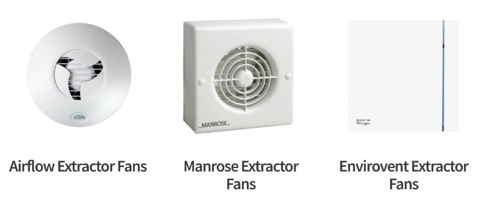 What options are there for Ventilation at Home? See the Airflow, Manrose, and Envirovent ventilation fans