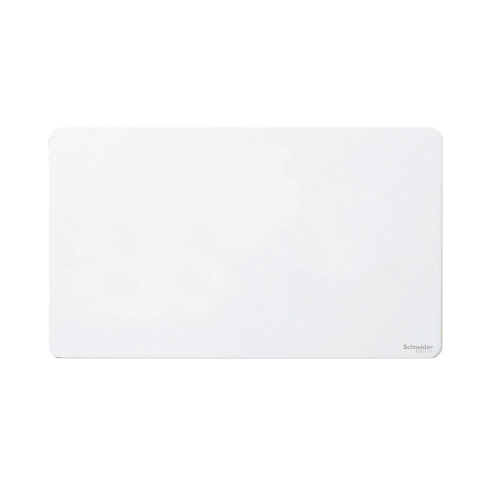 GU8420PW - Screwless 2 Gang Blank Metal Flat Plate in White, Double ...